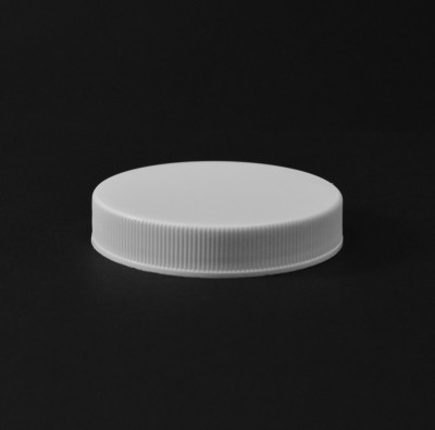 58/400 White Ribbed Straight PP Cap / F217 Liner - 1100/Case