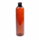 8 oz 24/410 Cosmo Round Amber PET Bottle