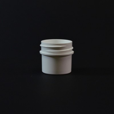 1/4 OZ 33/400 Regular Wall Straight Base White PP Jar - 1650/Case