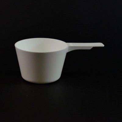 60 cc Plastic Measuring Scoop White Short Handle 5.676 X 2.176 X 1.451