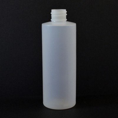 4 oz 24/410 Cylinder Round Natural HDPE Bottle
