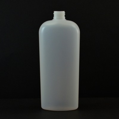 16 oz 24/410 Classic Oval Natural HDPE Bottle