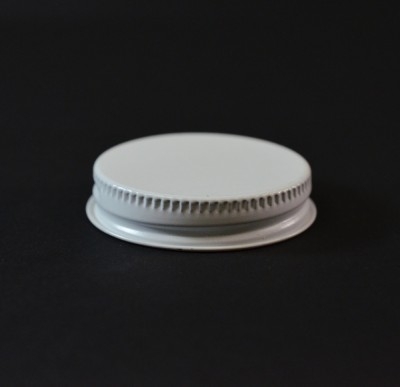 45/400 CT White White Metal Continuous Thread Caps