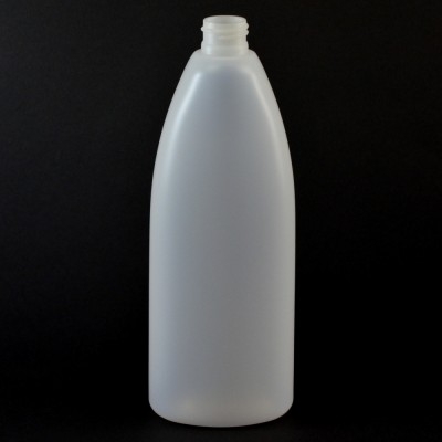 16 oz 24/410 Teardrop Oval Natural HDPE Bottle