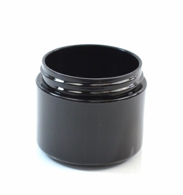 2 oz 58/400 Double Wall Straight Base Black PP Jar