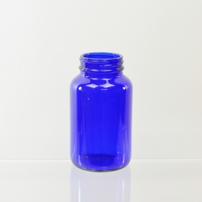 200CC Packer 45/400 Cobalt Glass Nutritional Supplement Packer