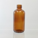 8 oz Boston Round 24/400 Amber Glass Bottle