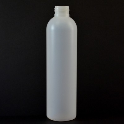 8 oz 24/410 Imperial Round Natural HDPE Bottle