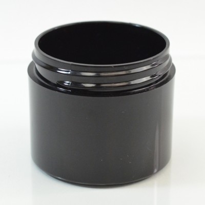 2 oz 53/400 Black Thick Wall Straight Base PP Jar