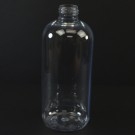 12 oz 24/410 Boston Round Clear PET Bottle