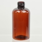 6 oz 24/410 Squat Boston Round Amber PET Bottle