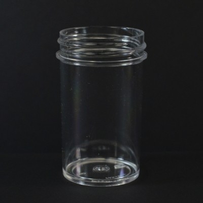 2 oz 43/400 Regular Wall Straight Base Clear PS Jar