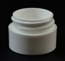 1/4 OZ 33/400 Double Wall Straight Base White PP Jar - 1800/Case