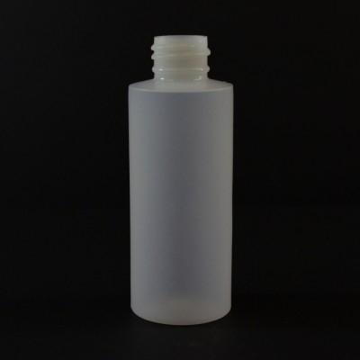 2 oz 24/410 Cylinder Round Natural HDPE Bottle