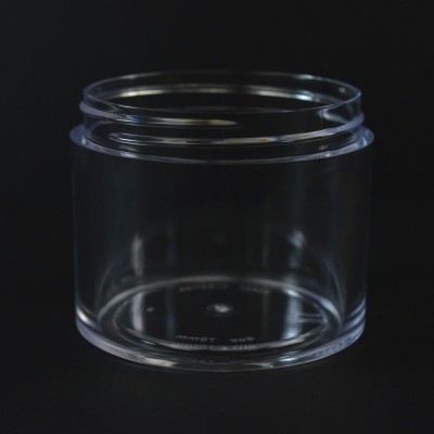 4 oz 70/400 Clear Thick Wall Straight Base PS Jar