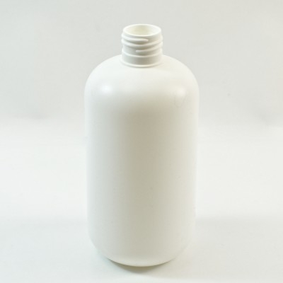 12 oz 24/410 Boston Round White HDPE Bottle