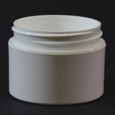 1 oz 53/400 Double Wall Straight Base White PP Jar