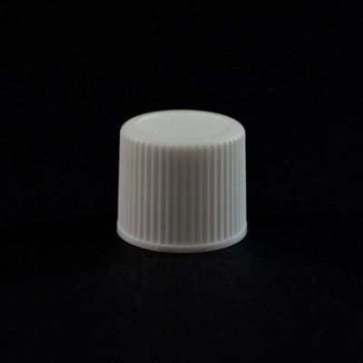 13/415 Nail Polish PP Cap White Fine Ribbed 