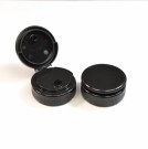 38/400 Ribbed Black Flip Top Dispensing PP Cap