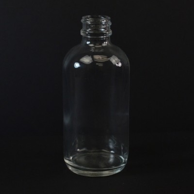 4 oz Boston Round 22/400 Clear Glass Bottle