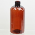 8 oz 24/410 Squat Boston Round Amber PET Bottle