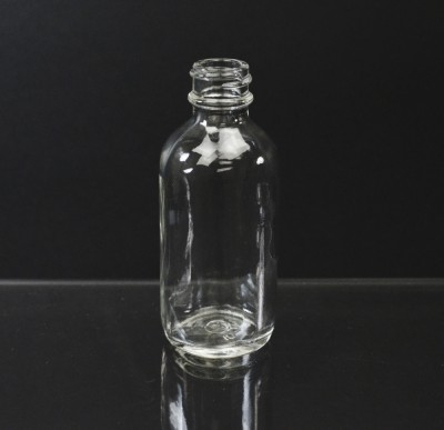 2 oz Boston Round 20/400 Clear Glass Bottle