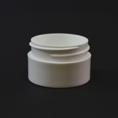 1/2 oz 43/400 White Thick Wall Straight Base PP Jar