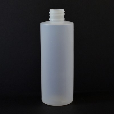 4 oz 20/410 Cylinder Round Natural HDPE Bottle