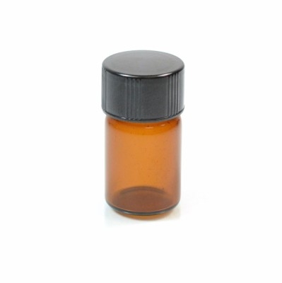 5/8 DRAM Screw Thread Amber Glass Vial 13/425