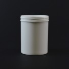 8 oz 70/400 Regular Wall Straight Base White PP Jar