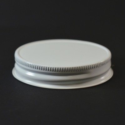 70 G-450 White Metal Cap with Plastisol Liner