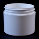 2 OZ 58/400 Double Wall Straight Base White PP Jar - 420/Case