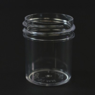 1/2 oz 33/400 Regular Wall Straight Base Clear PS Jar