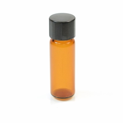 1/2 DRAM Screw Thread Amber Glass Vial 8/425