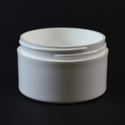 3 oz 70/400 White Thick Wall Straight Base PP Jar