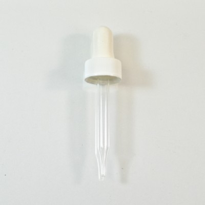 18/400 White Glass Dropper Assembly 7 X 66