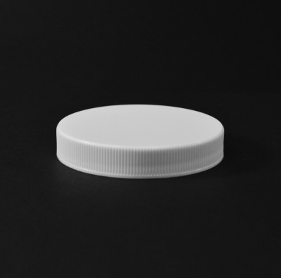 63/400 White Ribbed Straight PP Cap / Unlined - 900/Case