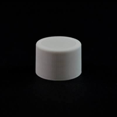 24/410 Nail Polish PP Cap White Fine Ribbed 