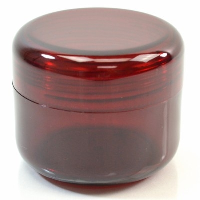 4 oz 70 MM Dark Red Thick Wall Round Base SAN Jar