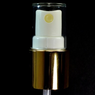 22/415 Fine Mist Sprayer Shiny Gold/White/Clear Hood