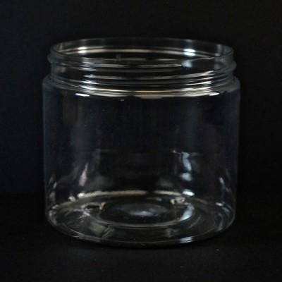 16oz Straight Sided Clear Glass Jars with 89/400 Thread