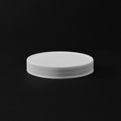 70/400 White Ribbed Straight PP Cap / Unlined - 760/Case