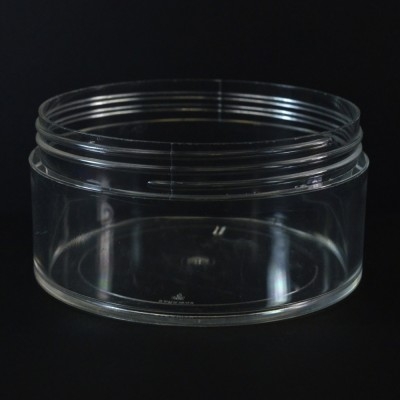 16 oz 120/400 Clear Thick Wall Straight Base PS Jar
