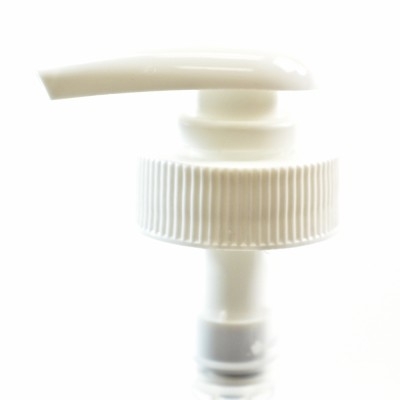 28/400 Lotion Pump Satin Ribbed White