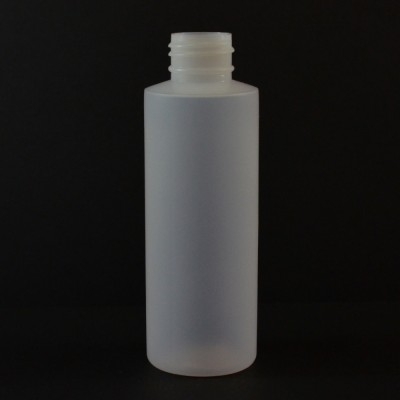 4 oz 24/410 Cylinder Round Natural LDPE Bottle