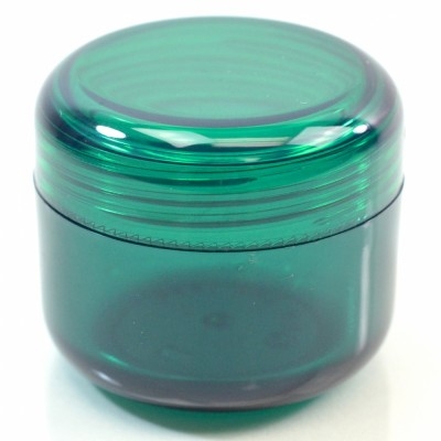 4 oz 70 MM Emerald Thick Wall Round Base SAN Jar