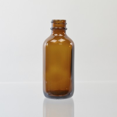 2 oz Boston Round 20/400 Amber Glass Bottle