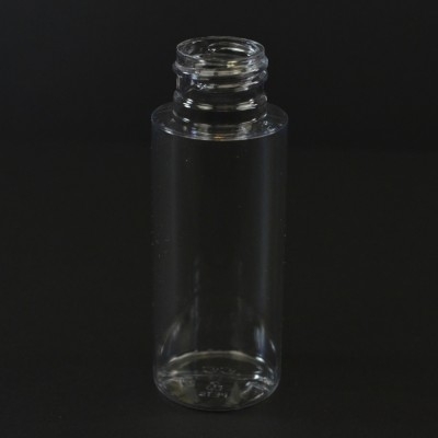 2 oz 20/410 Cylinder Round Clear PET Bottle