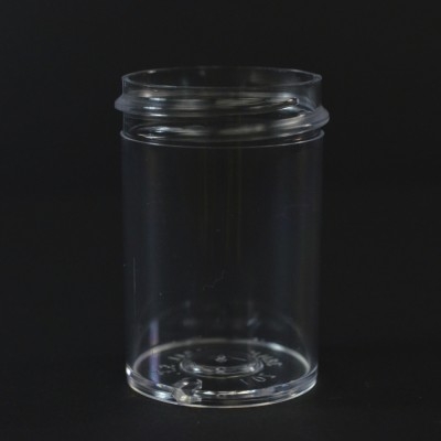 1 oz 38/400 Regular Wall Straight Base Clear PS Jar