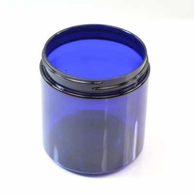2 oz 48/400 Wide Mouth Cobalt Blue PET Jar